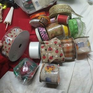 Ribbon Lot Various Sizes/colors X19 Total
